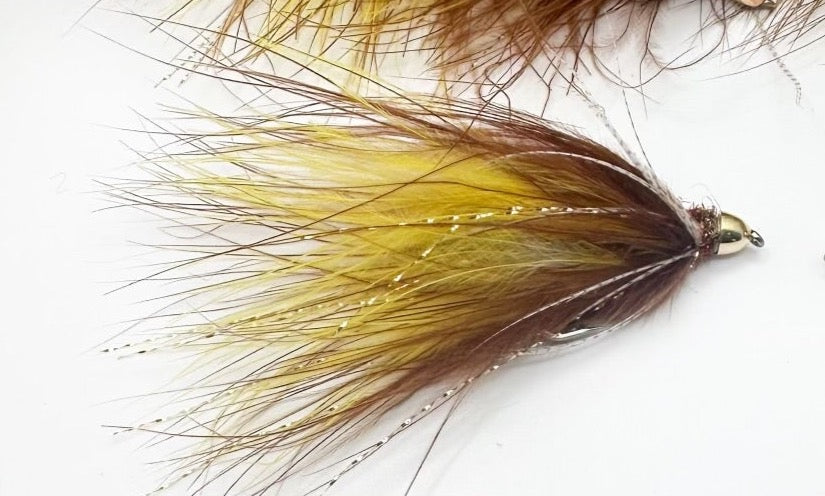 Cone Head Soft Hackle Streamer Brown/Yellow