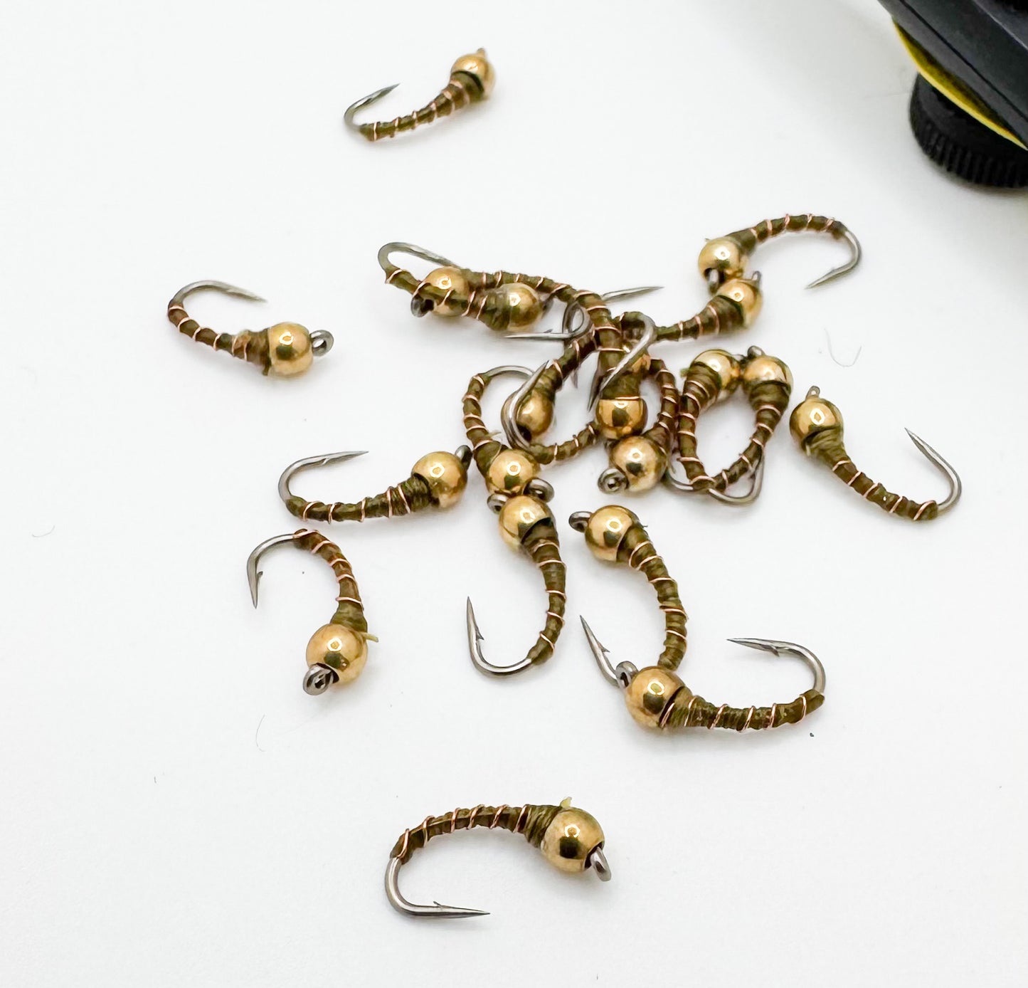 Gold BH Olive Zebra Midge