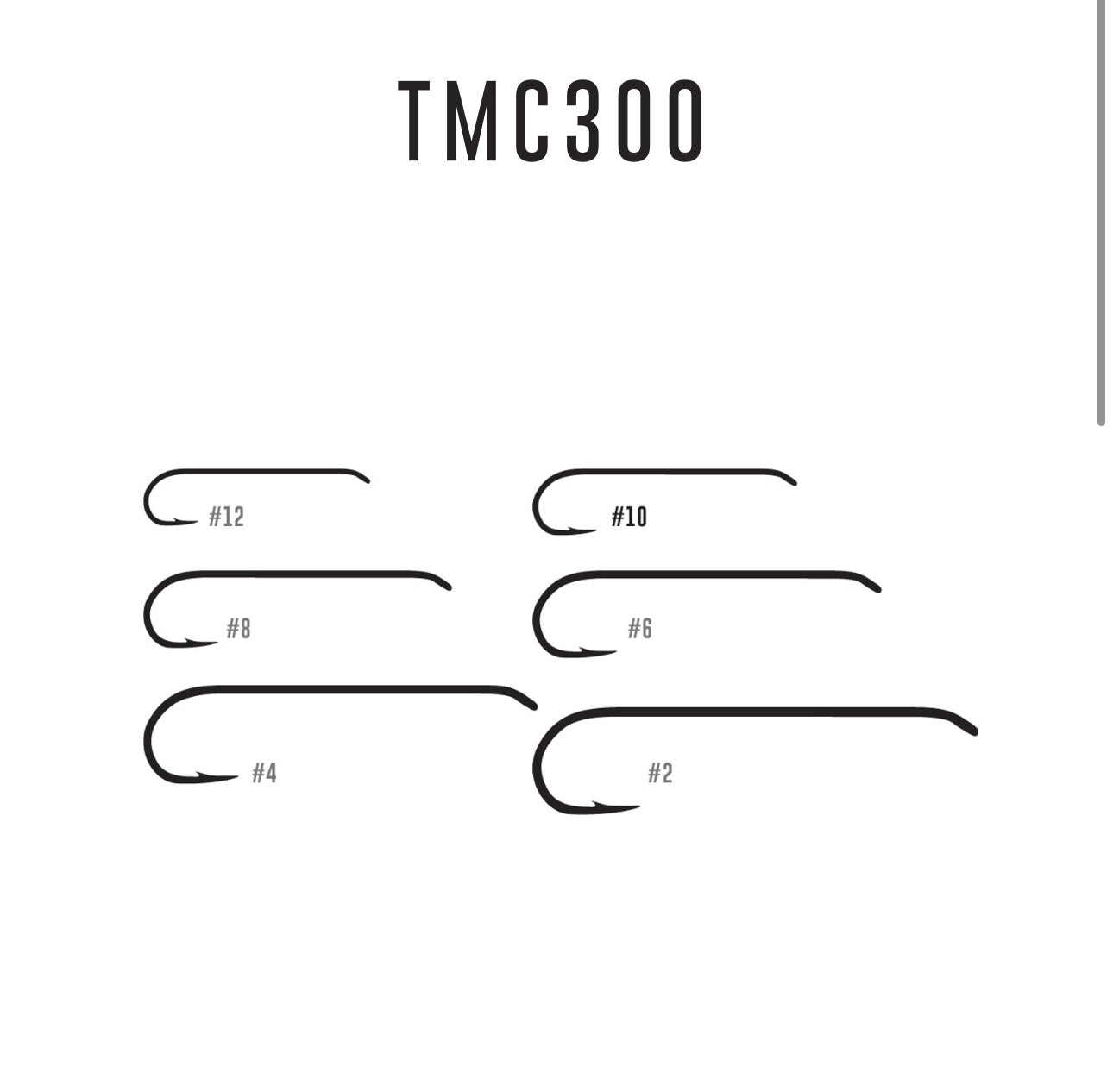 Umpqua TMC300 Streamer Hook 25 Pack