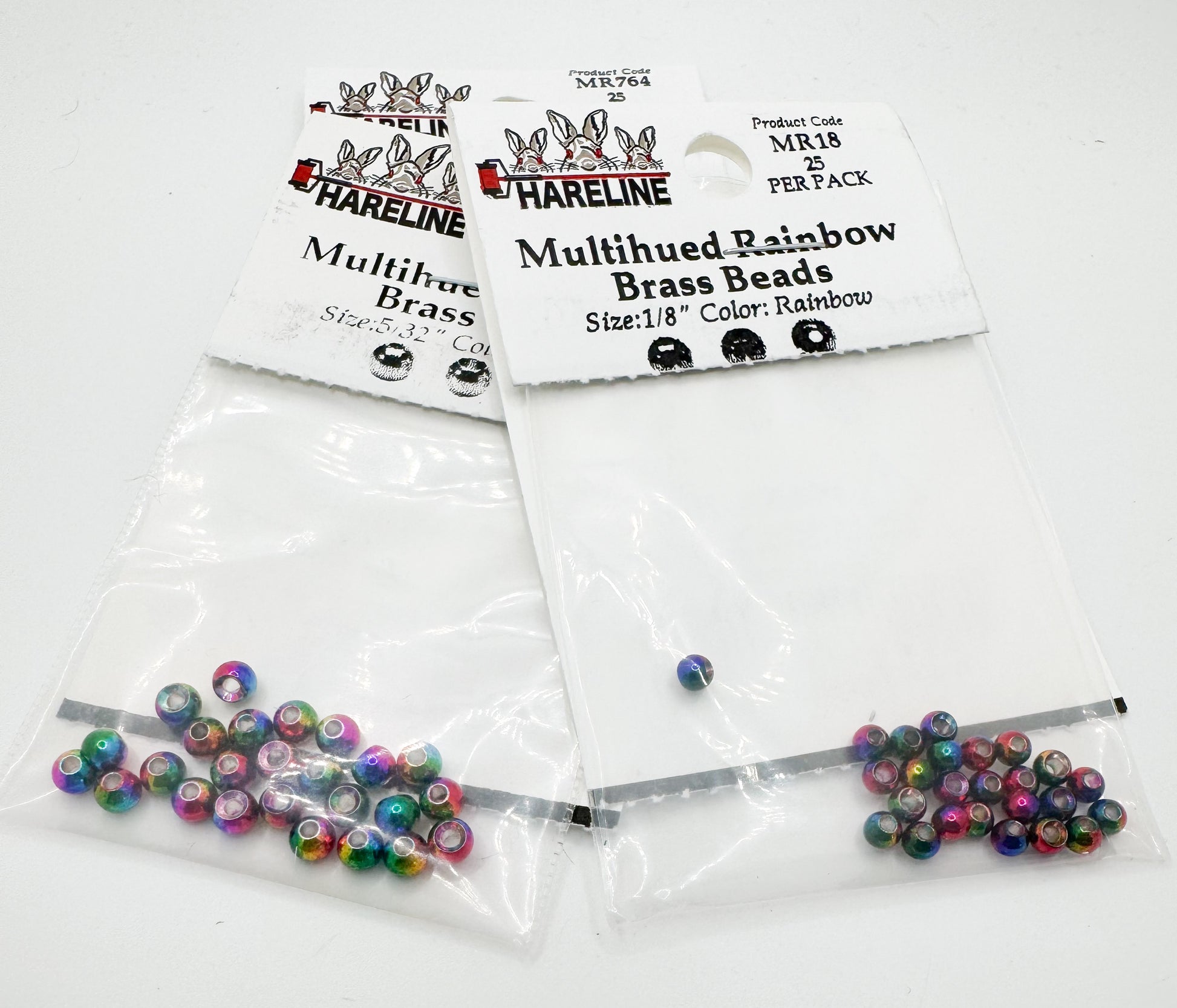 Multihued Rainbow Brass Beads