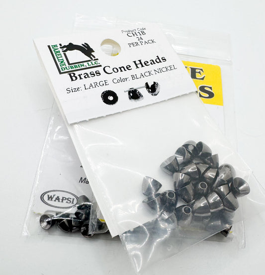 Brass Cone Heads Black