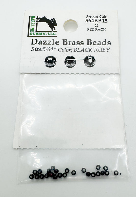 Dazzle Brass Beads Black Ruby