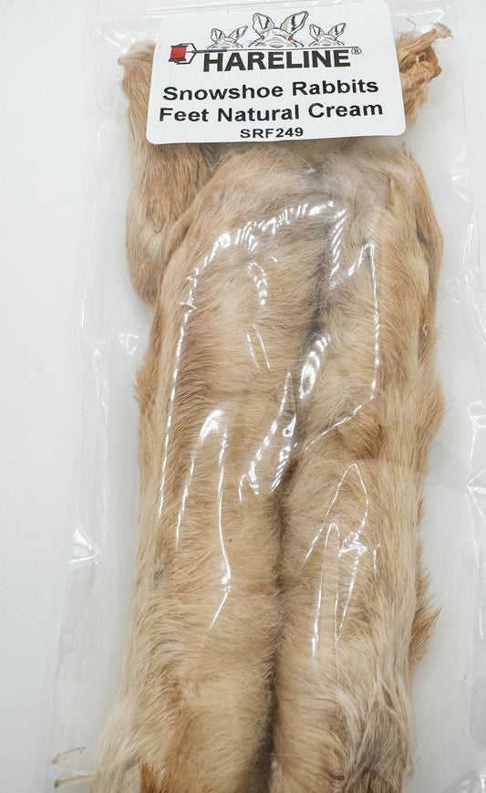 Snowshoe Rabbit Feet Natural Cream