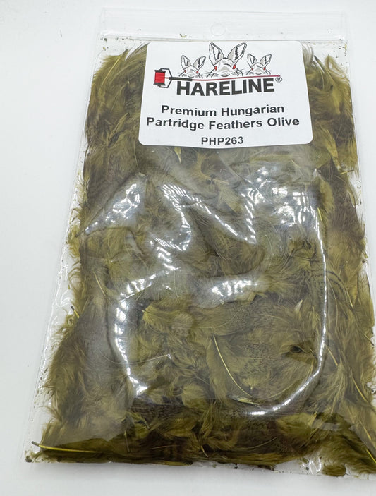 Hungarian Partridge Feathers Olive