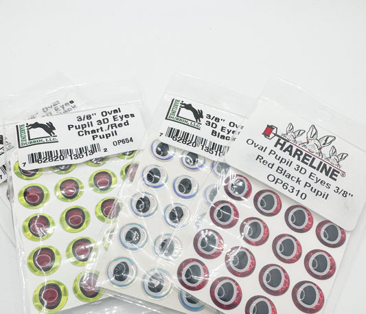Oval Pupil 3D Eyes 3/8'