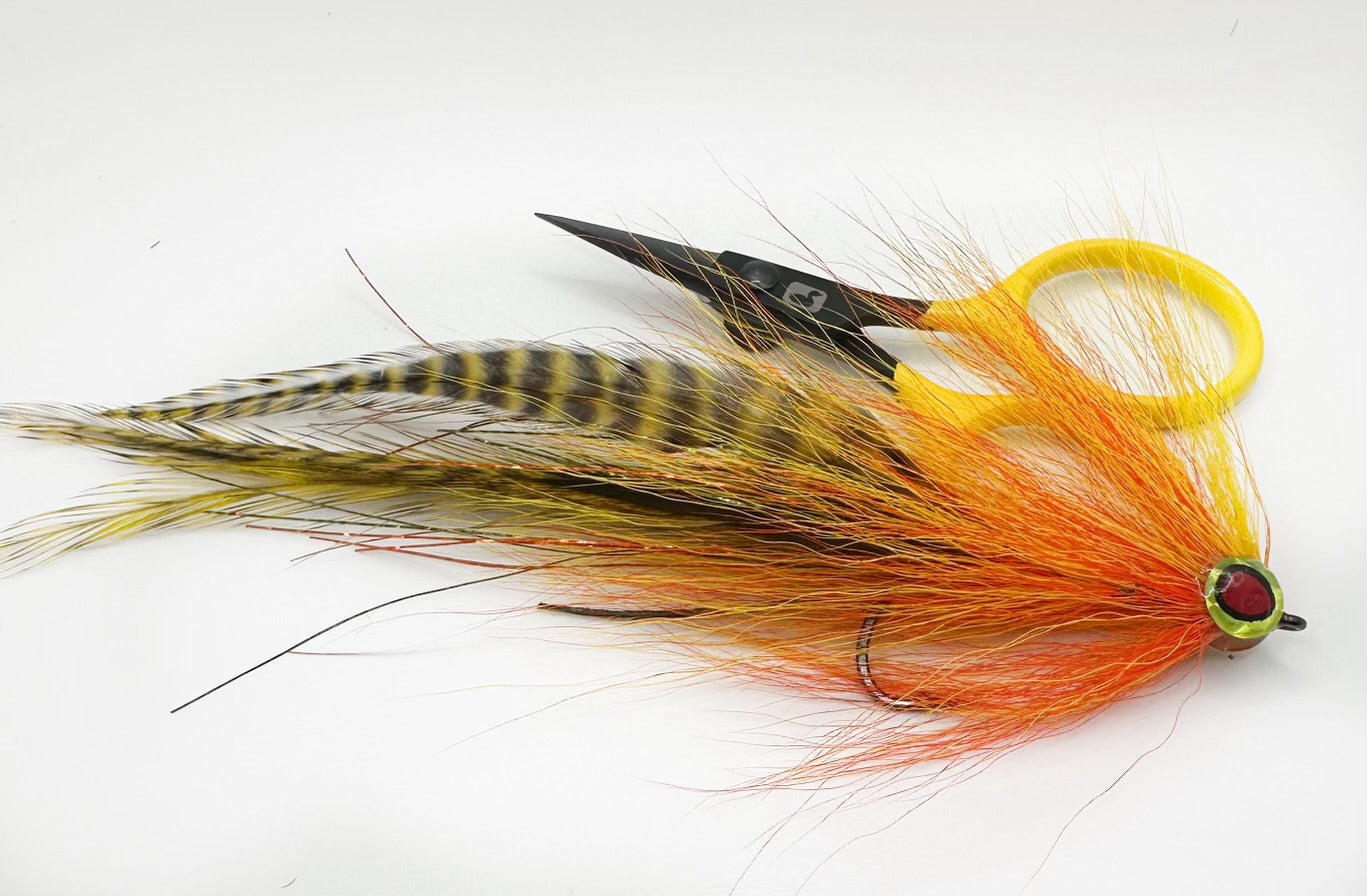 Reverse Tied Pike Deceiver Perch 4/0 – North Country Fly Shop