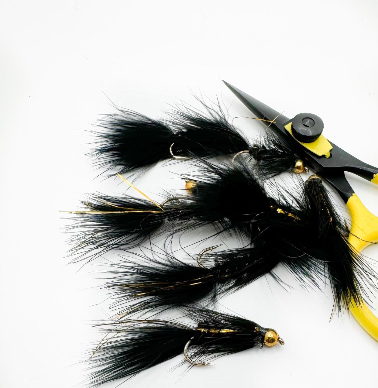 BH Wooly Bugger Black Gold Flash