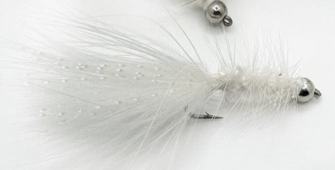 BH White Crystal Wooly Bugger