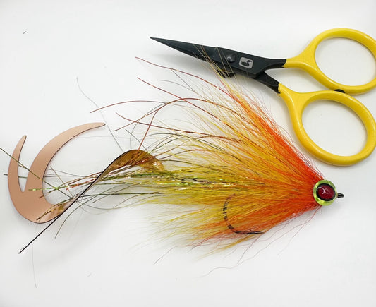 Yellow & Orange Pike Fly With Wiggle Tail 3/0