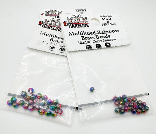 Multihued Rainbow Brass Beads