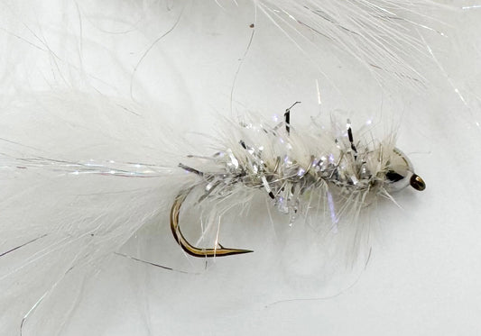 Cone Head White Flash Wooly Bugger