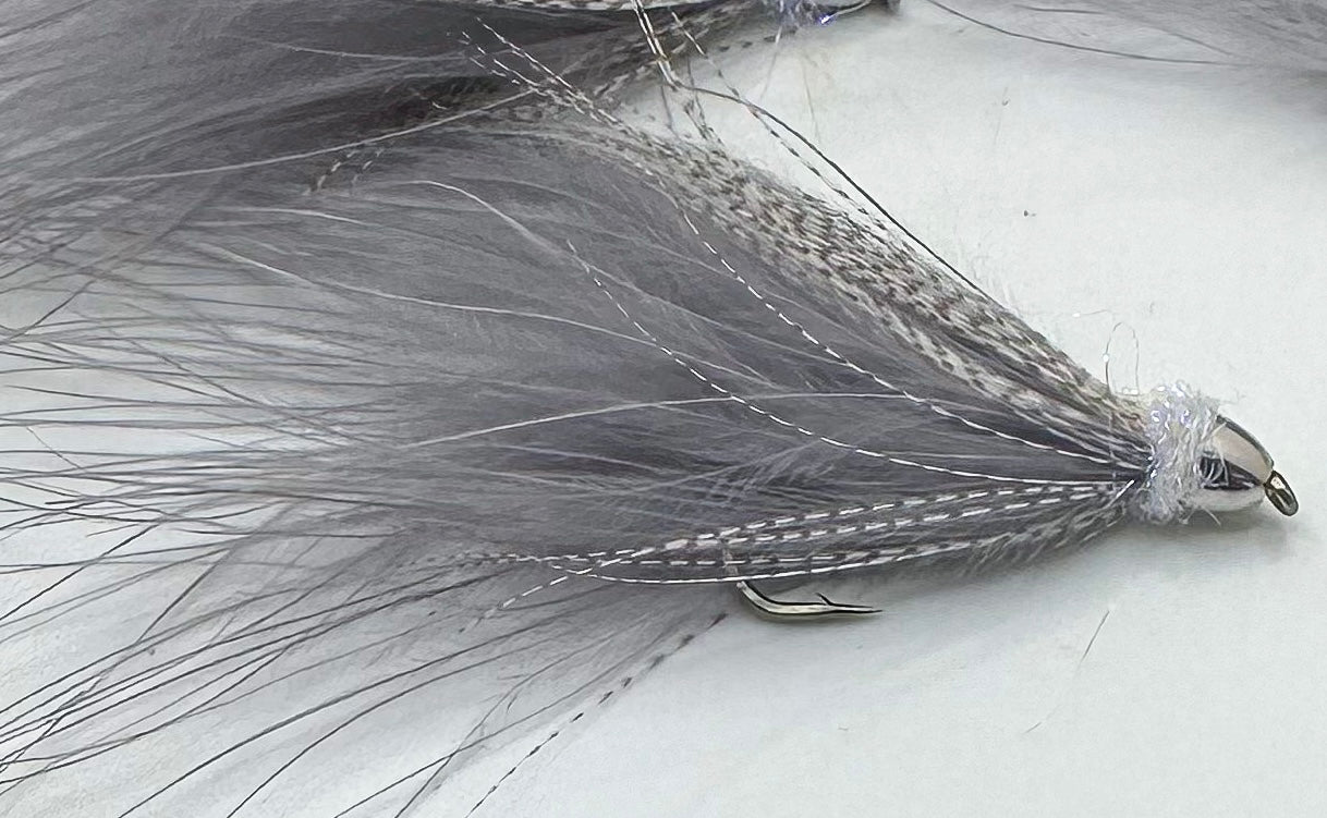 Cone Head Soft Hackle Streamer Gray